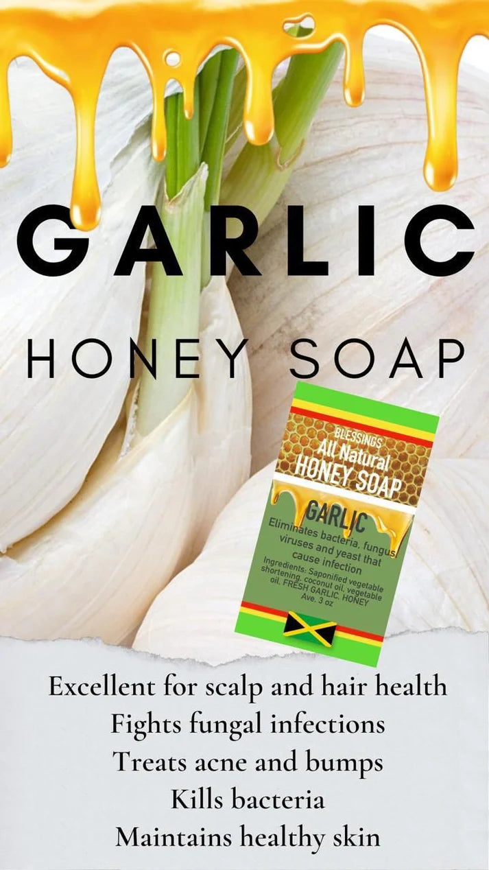 Blessings All Natural Jamaica's Honey Garlic Soap, 3oz