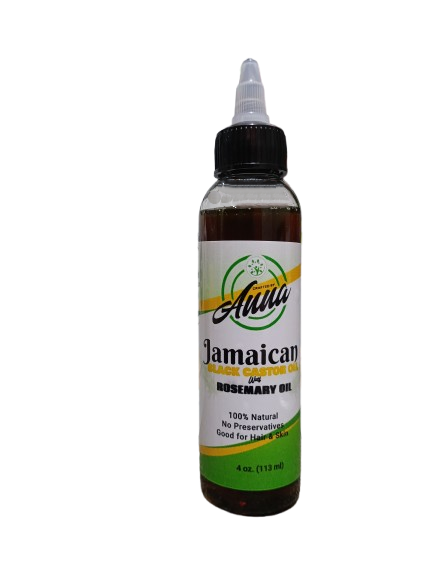 4oz Organic Jamaican Black Castor Oil with Rosemary Oil