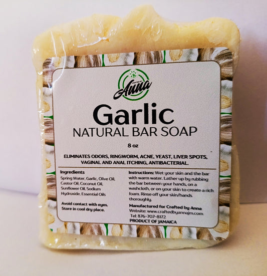 Crafted by Anna Garlic Natural Bar Soap, 8oz