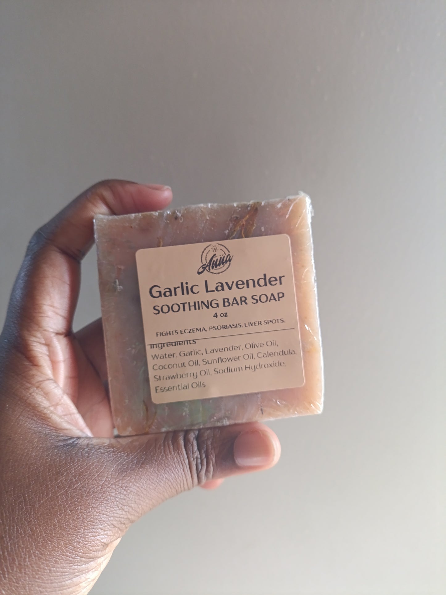 Crafted by Anna Garlic Lavender Soothing Bar Soap, 4oz