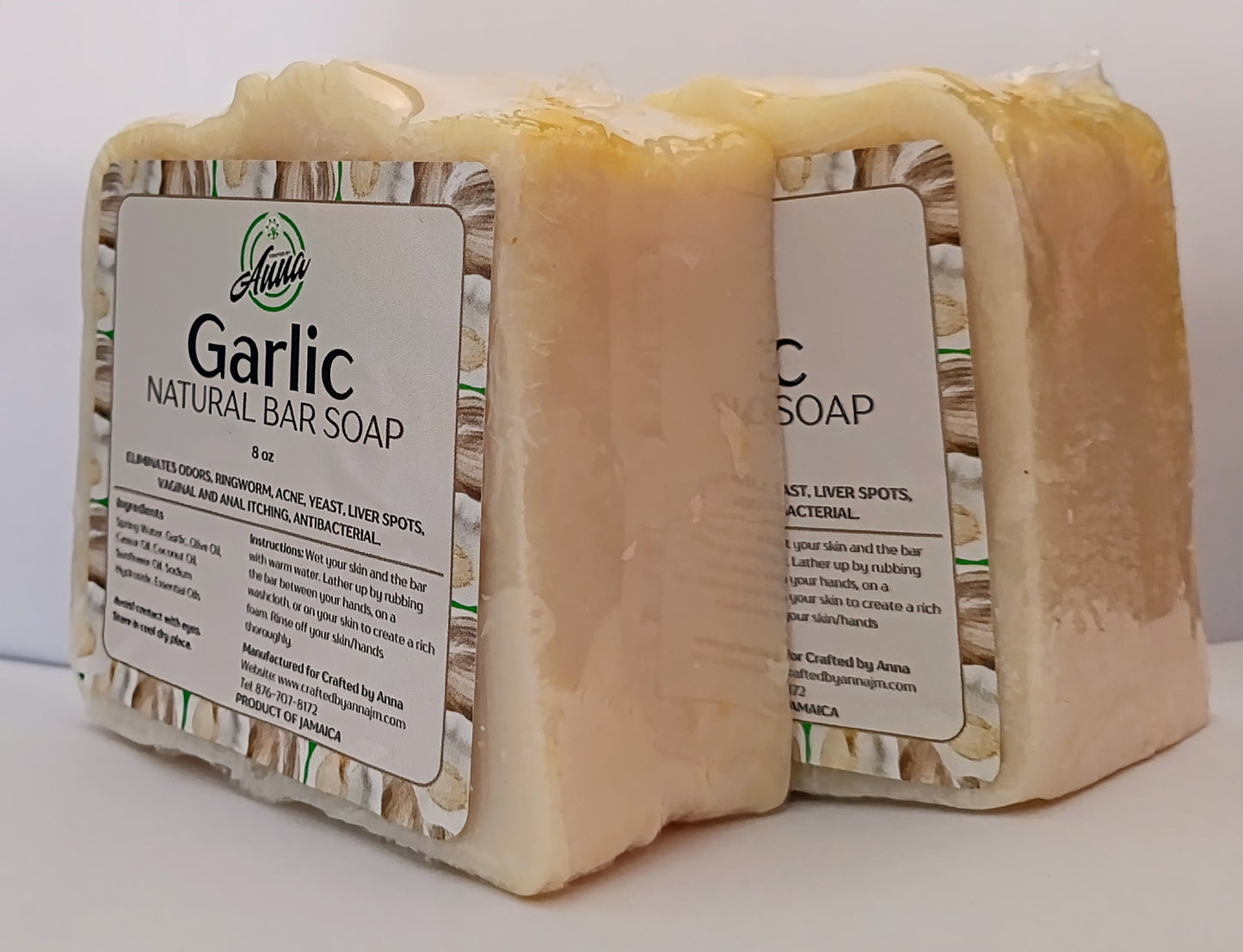 Crafted by Anna Garlic Natural Bar Soap, 8oz