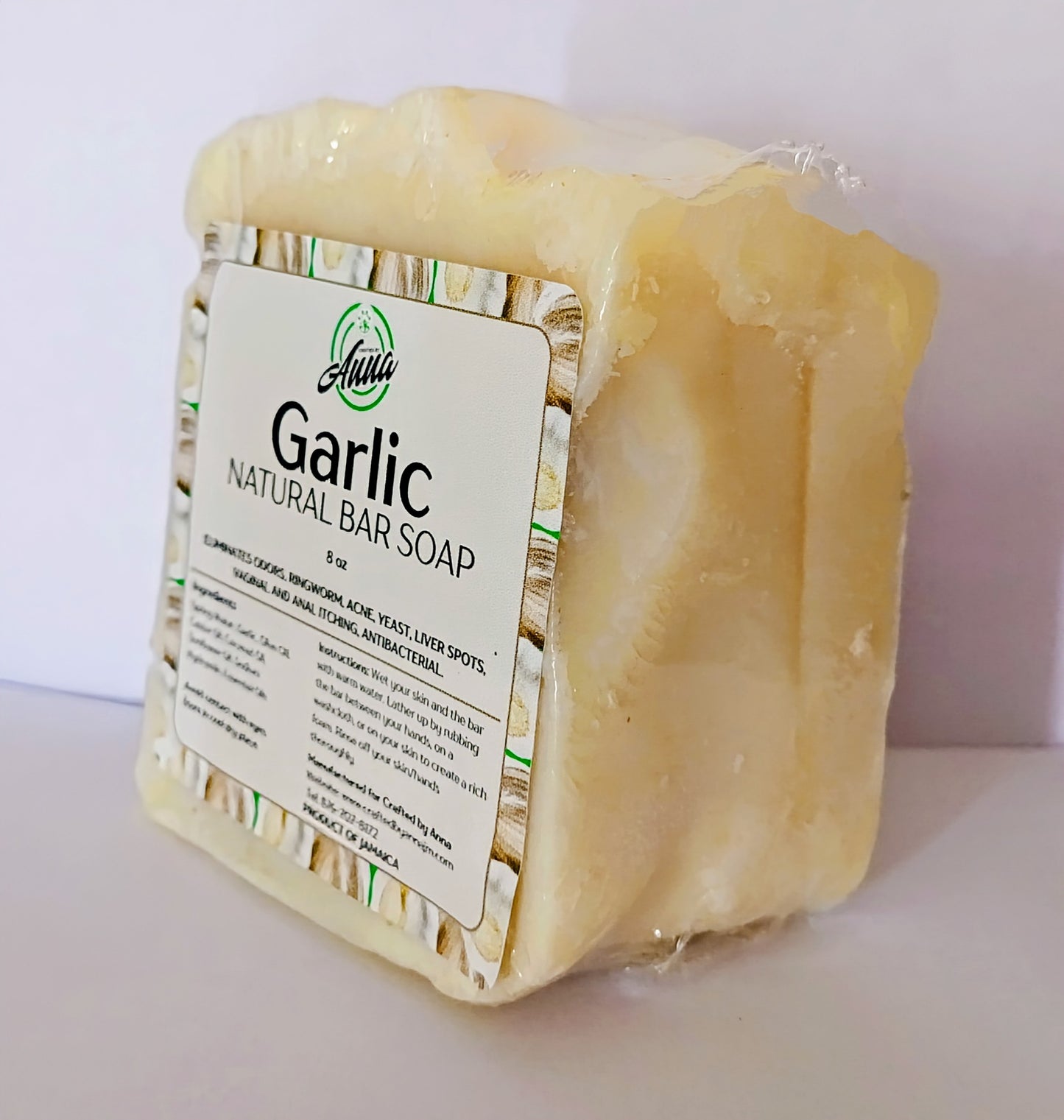 Crafted by Anna Garlic Natural Bar Soap, 8oz